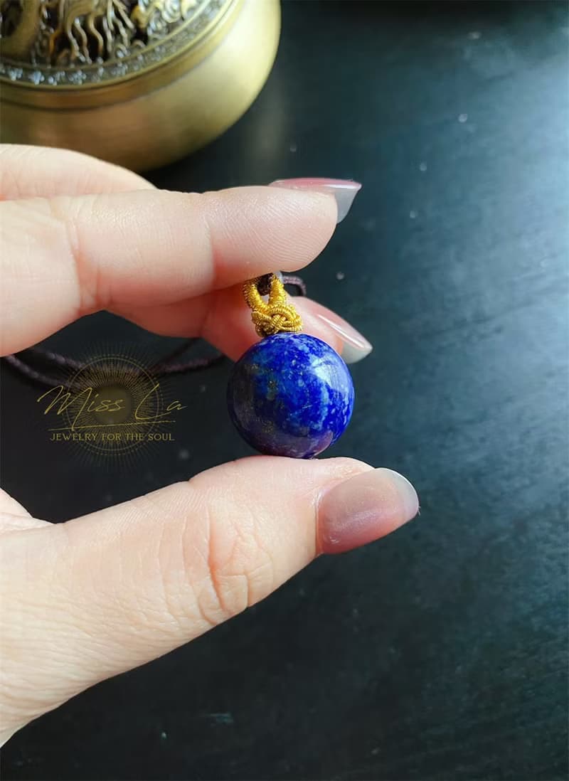 翡翠 護身藥師珠 青金石 手作吊墜 水晶 項鍊 禮物 長輩禮