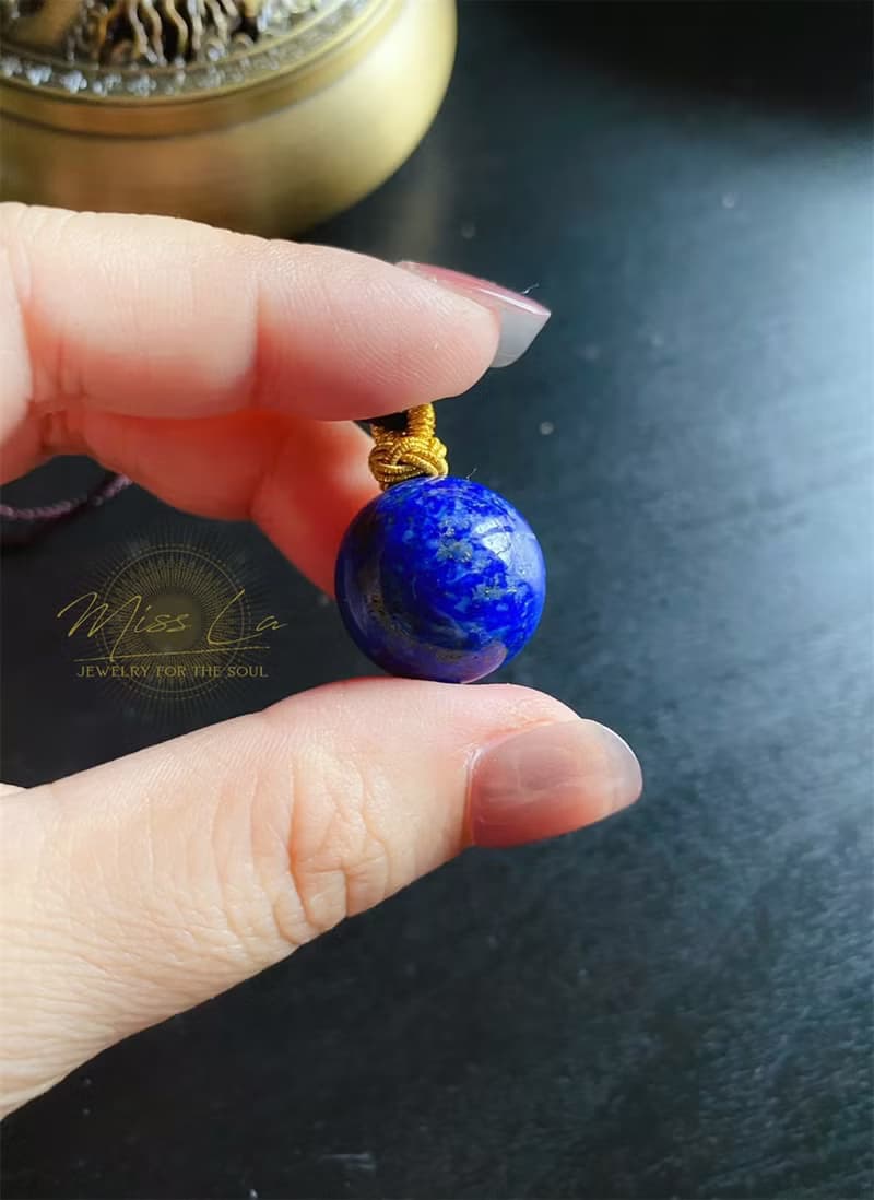 翡翠 護身藥師珠 青金石 手作吊墜 水晶 項鍊 禮物 長輩禮