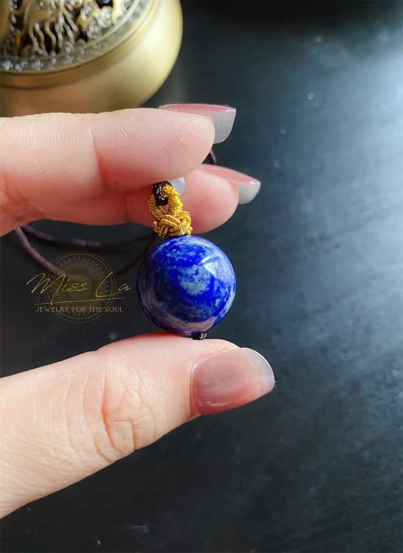 翡翠 護身藥師珠 青金石 手作吊墜 水晶 項鍊 禮物 長輩禮