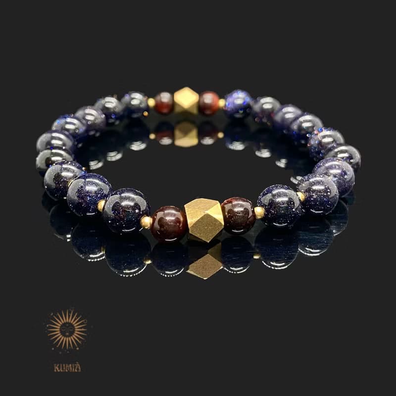 【木星回歸/Jupiter Return】藍沙石紅虎眼石手鍊 | 天然石 水晶