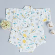 包屁甚平-自然11-紗 嬰幼兒 寶寶 包屁衣和服 浴衣 睡衣 禮盒新生