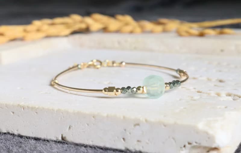 手鍊 草莓晶 紅寶石 紫玉 天然石 - 海洋之星 -