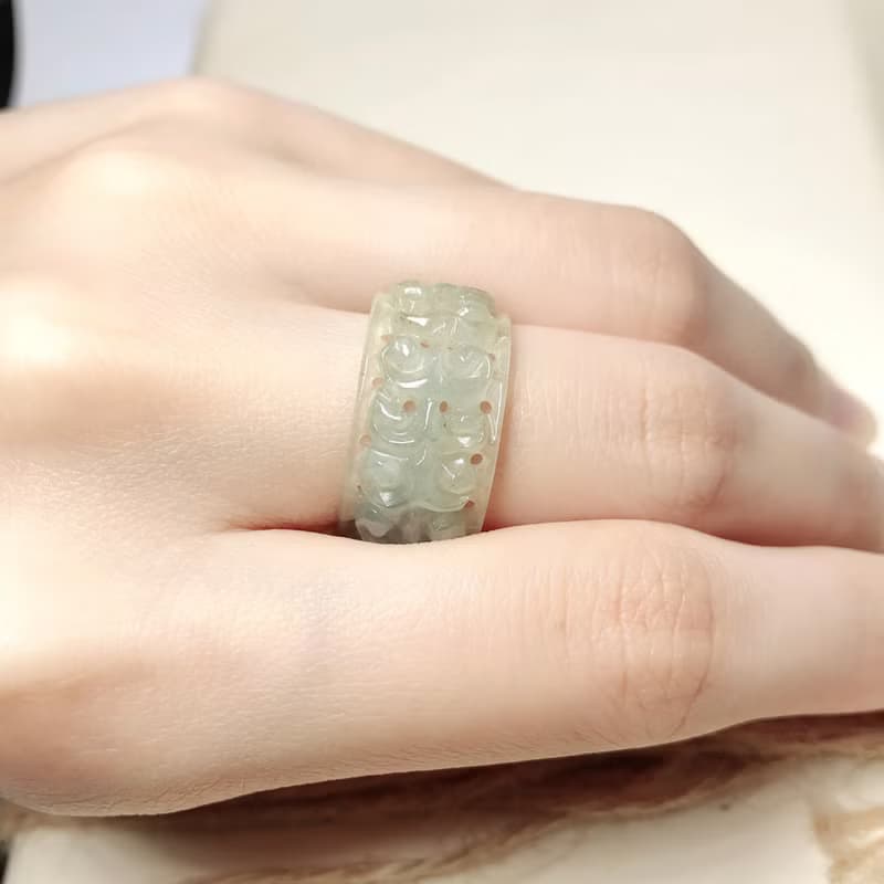 冰種翡翠玉戒 | 天然緬甸A貨翡翠 | 送禮