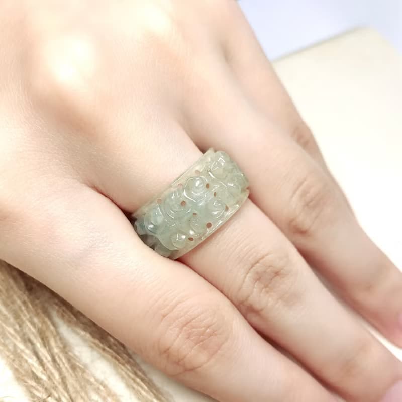 冰種翡翠玉戒 | 天然緬甸A貨翡翠 | 送禮