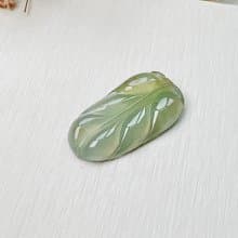 【一葉致富】冰飄花翡翠葉子 | 天然A貨翡翠 | 送禮