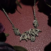 裝飾藝術時期(1915-1935)白鐵礦花朵項鍊【畢業禮物】