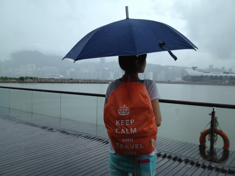 英倫風格背包防光套 - 橙色