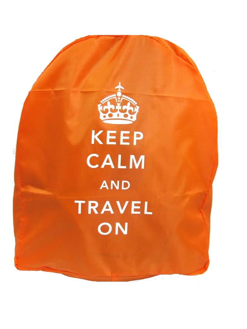 英倫風格背包防光套 - 橙色