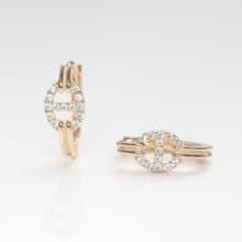 14K 馬蹄鑽造型耳扣耳環