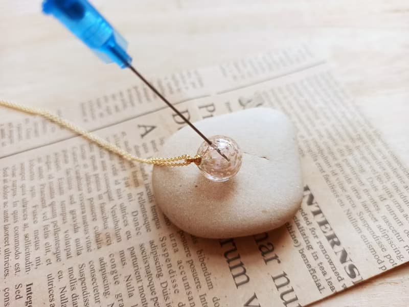 純色夜光精油香水擴香瓶包金項鍊