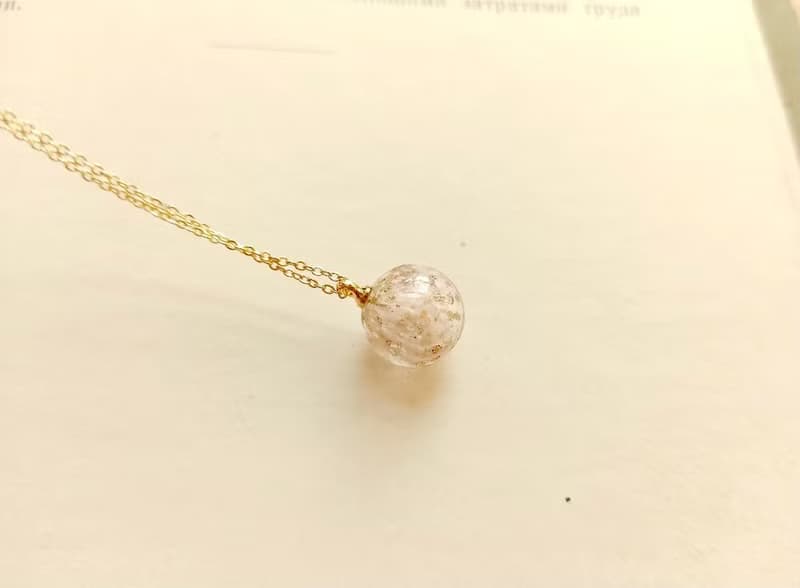 純色夜光精油香水擴香瓶包金項鍊