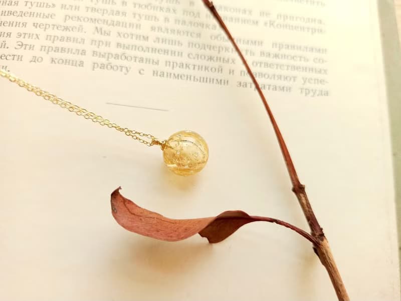 純色夜光精油香水擴香瓶包金項鍊