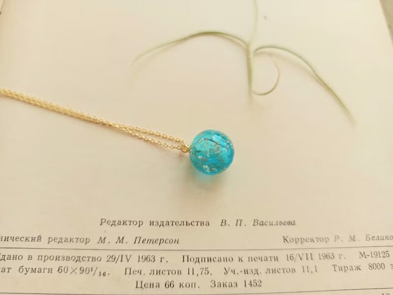 純色夜光精油香水擴香瓶包金項鍊