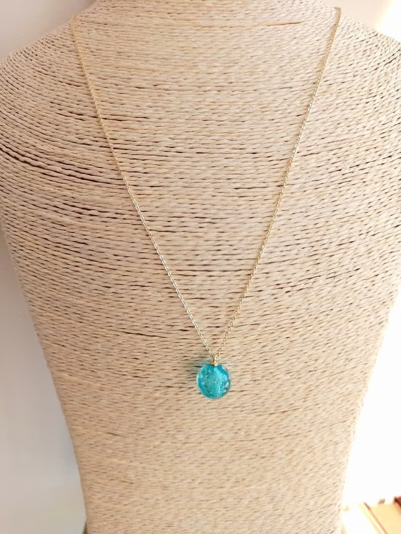 純色夜光精油香水擴香瓶包金項鍊