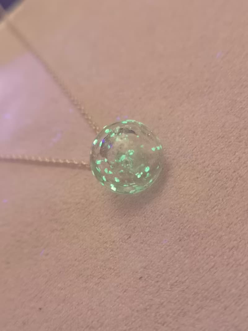 純色夜光精油香水擴香瓶包金項鍊