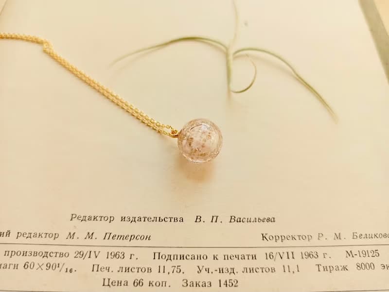 純色夜光精油香水擴香瓶包金項鍊