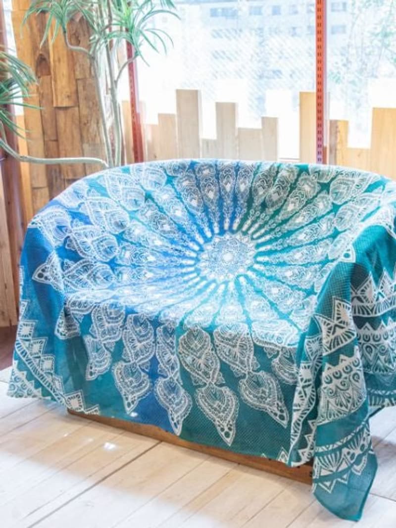 Mandala Chakra Color Multi Cloth | Bed Cover