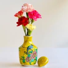 九谷燒-醬油差 吉田屋花鳥