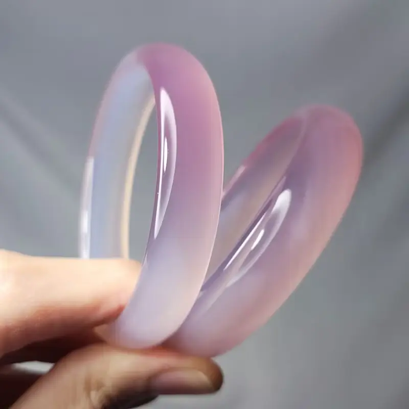 冰種 粉玉瓍 瑪瑙 纏絲 招財 桃花 人緣 手鐲 18.5cm 禮物 獨家