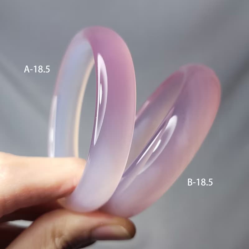 冰種 粉玉瓍 瑪瑙 纏絲 招財 桃花 人緣 手鐲 18.5cm 禮物 獨家