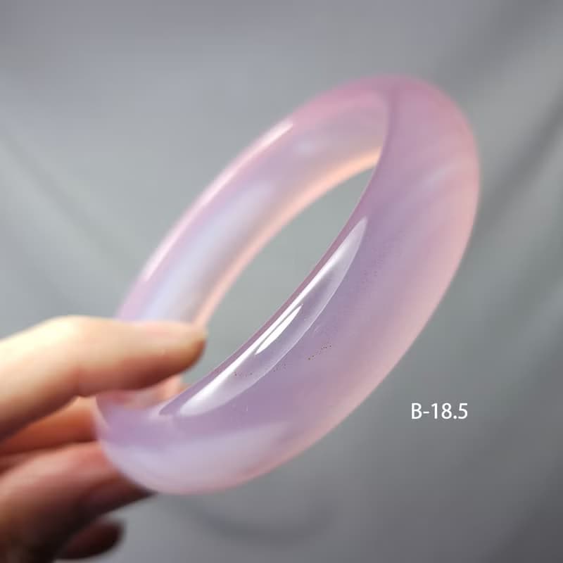 冰種 粉玉瓍 瑪瑙 纏絲 招財 桃花 人緣 手鐲 18.5cm 禮物 獨家