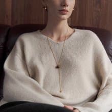 法式極簡 犛牛絨V領慵懶感針織毛衣