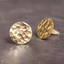 真鍮イヤリング　surface　蝶バネ クリップ式　clip-on earrings