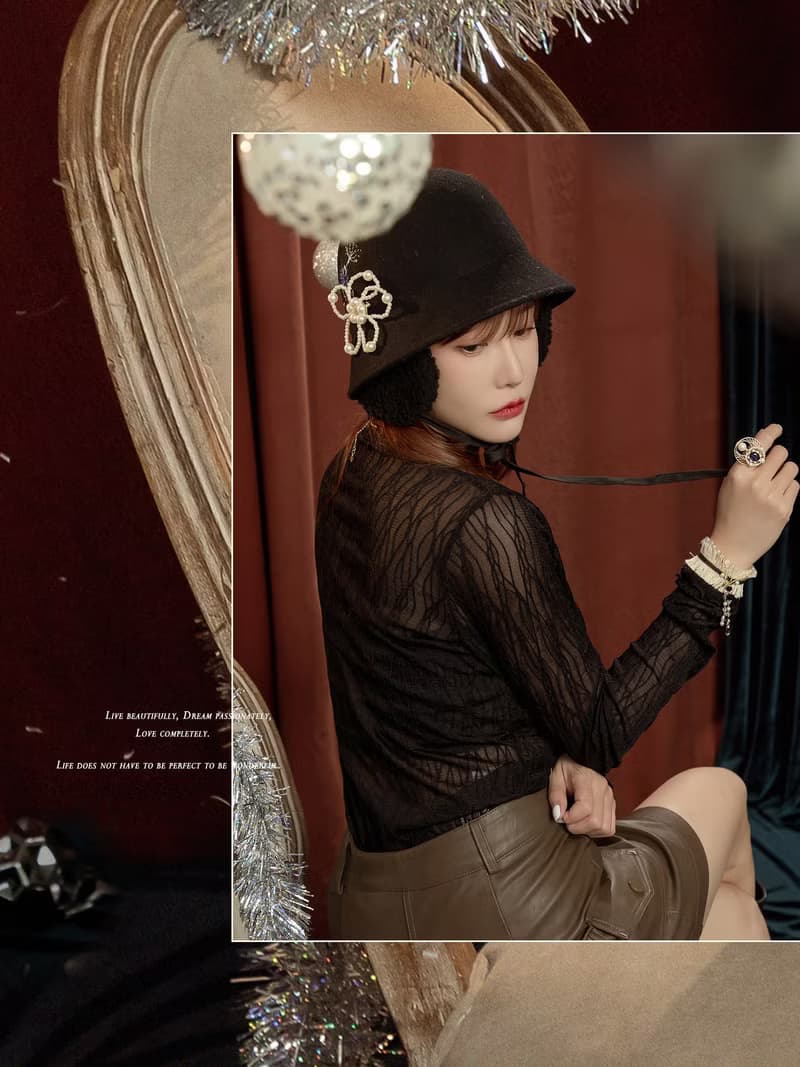 吉米莉亞碎語。MUCHAT手作14KGP黑水晶珍珠織帶手鍊