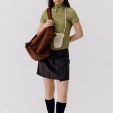 日系復古 寬門襟一片式短裙