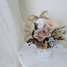 大理石紋永生桌花 ー【時間系列】(多款) | 開幕桌花/新居桌花