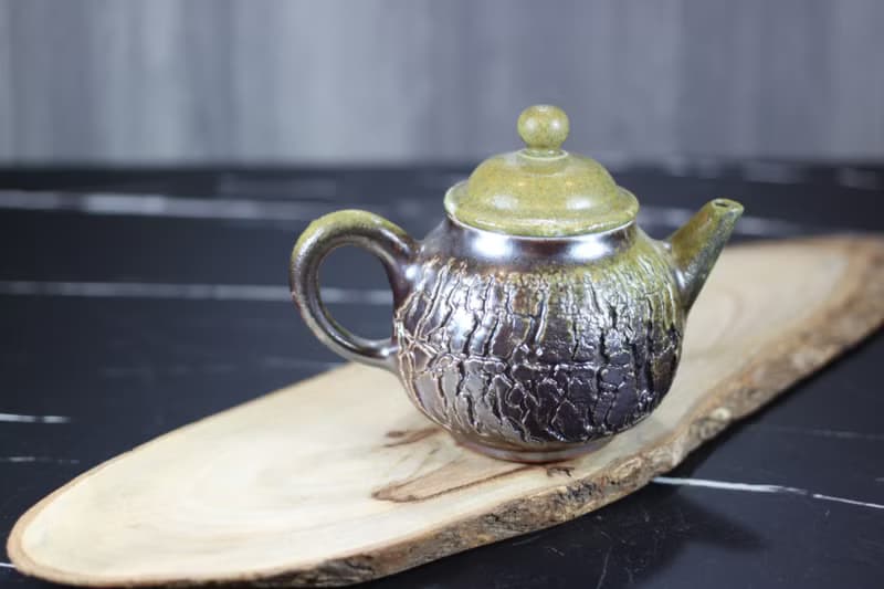 【送禮好物】柴燒天然落灰 爆裂茶壺 名家葉敏祥手工作品