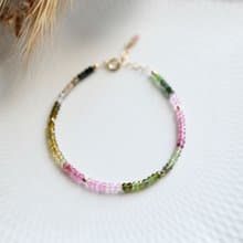 マイナスイオンパワー colorfulトルマリンのブレスレット 10月誕生石