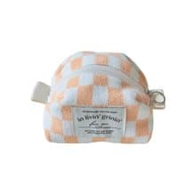 terry checker pouch S_apricot