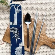拉鍊餐具袋(不含餐具)/內部防微潑水材質/交換禮物首選