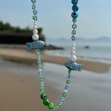 zi2.rennt串珠|Fish Eyes|串珠項鍊 手作項鍊 海邊度假風