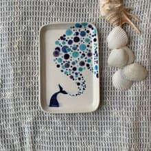 手繪魚尾小長方盤/飾品盤