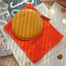 中古孤品 Loewe 圓餅乾小收納包 錢包零錢夾 零錢包散銀包 散紙包