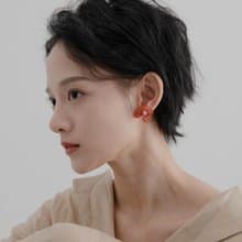 真花耳環-Amber Earrings