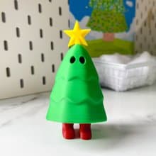 Zou X'mas 7 cm - Green Body Red Shoe/ Christmas model model 7cm, green body, red shoes