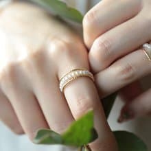 RINGS系列戒指 │珍珠戒指、葡萄石珍珠戒指
