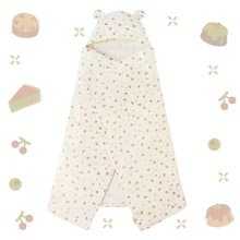 【SISSO有機棉】甜櫻桃開心果二重織連帽紗布巾