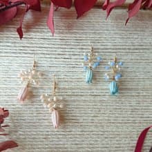 果實耳環/ 雪花風鈴果系列 /免費改夾 /多色可選