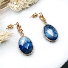 VIIART。水鏡。青金石925銀鍍金耳針耳環。即將絕版