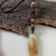 把玩吊飾 蜜糖黃緬甸玉+油青種緬甸玉/霧面中性風/