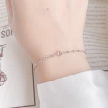 藍托帕石925純銀簡約爪鑲mix堇青石果實手鍊