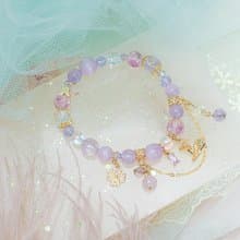 夜鹿幽谷天然貓眼紫理輝石手鍊