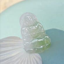 冰種飄綠翡翠觀音菩薩項鍊 | 天然緬甸玉翡翠A貨 | 送禮