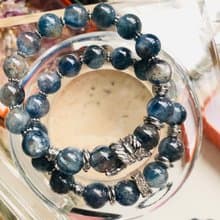 ITS-B662【設計款・一圖一物・共生礦藍晶石】天然石水晶手鍊手環