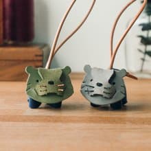 【春節禮盒】元氣家族-萌虎 皮革動物吊飾 虎年 W1-048-3