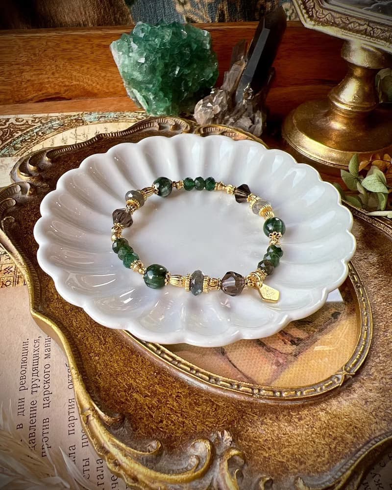 -古董店-天然水晶手鏈/黃銅手鍊